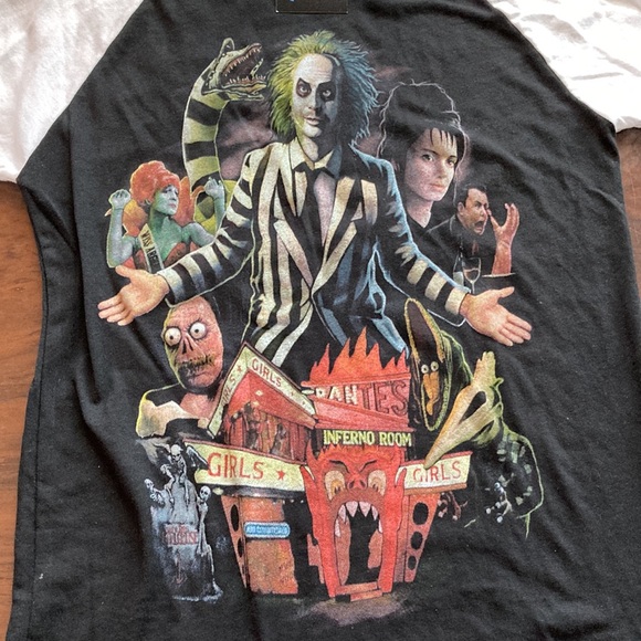Beetlejuice Terror Threads Baseball Unisex Shirt XS - Picture 2 of 5